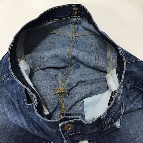 7 For All Mankind Josefina Boyfriend Straight Leg Jeans Size 31 - Picture 4 of 10